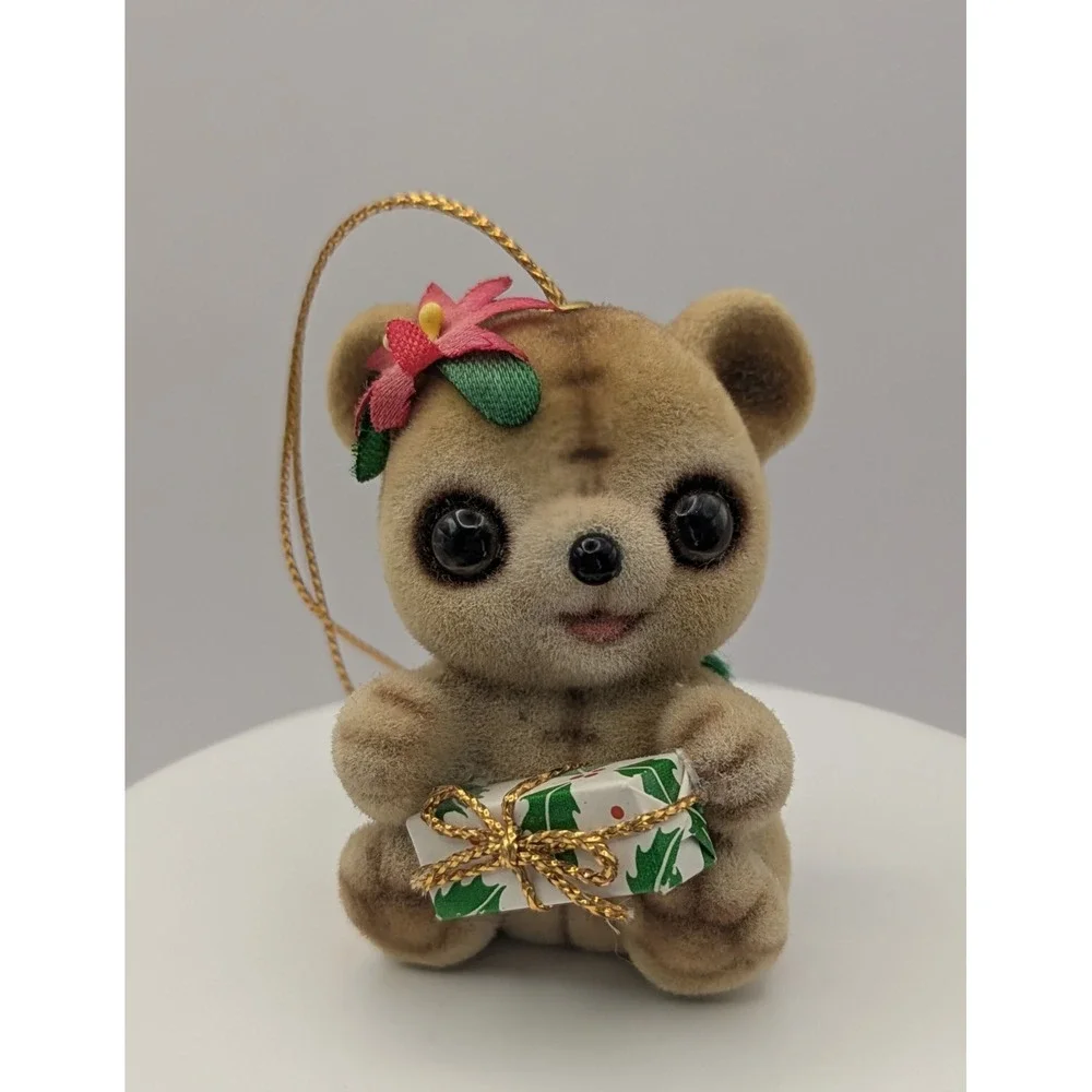 Josef Fuzzy Wazzy Bears Raccoon Christmas Ornaments Drum Doll Horse Lot Of 6‎